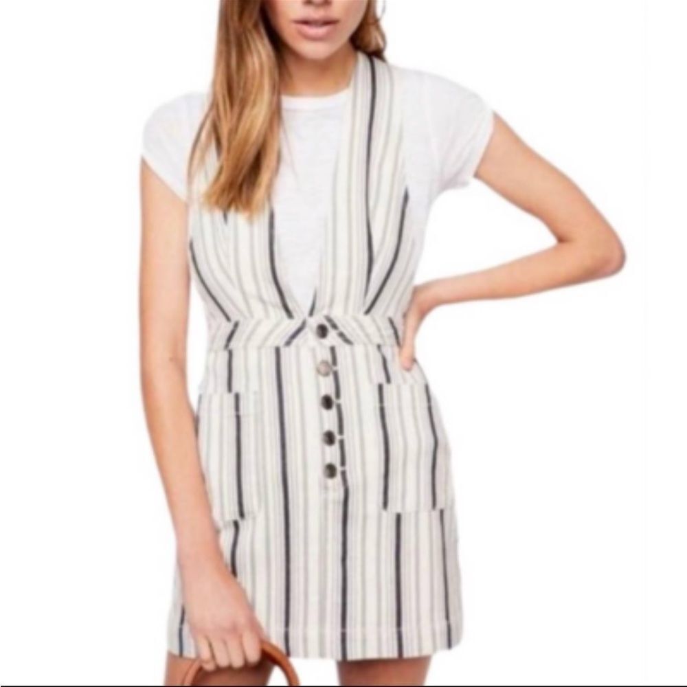 Free People Old School Love Jumper Pinstripe Mini Dress – Size 6